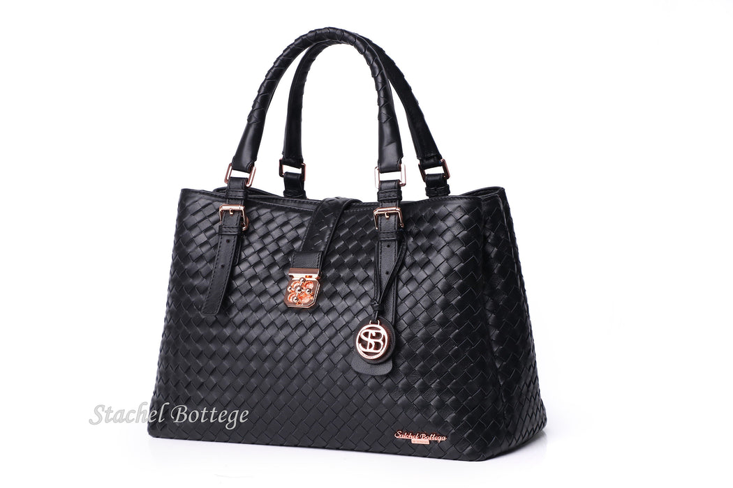 Satchel Bottega® Handmade Soft Lambskin Leather Bag(Large)